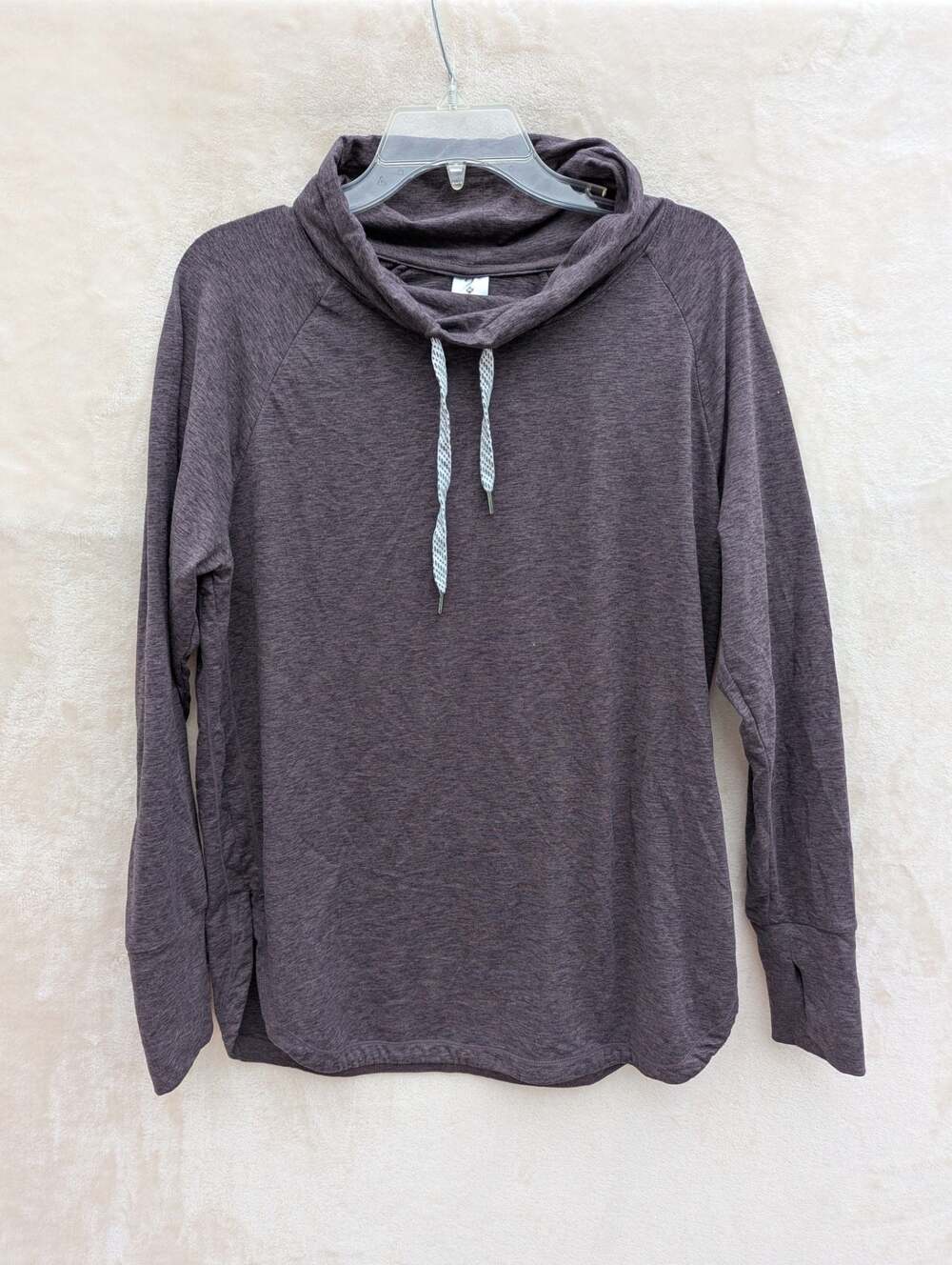 Member's Mark Favorite Soft Funnel Neck Pullover Plum Heather L